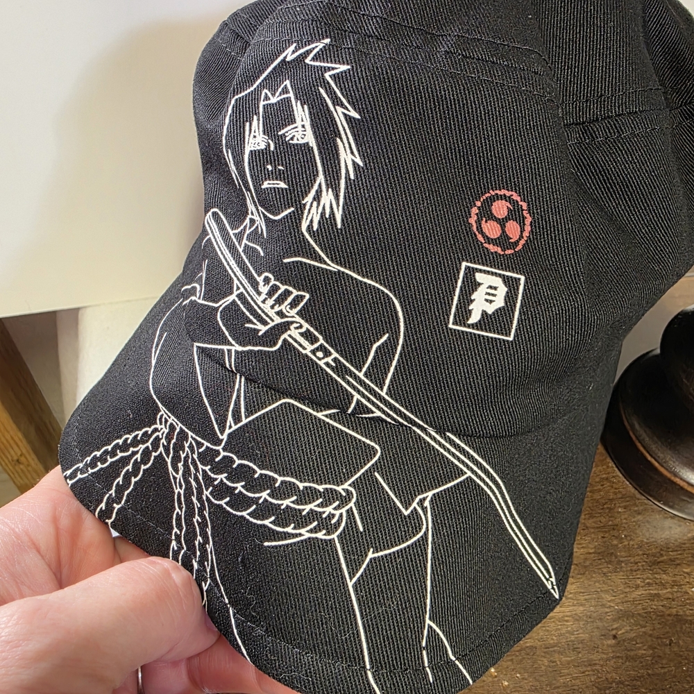 Black Anime Graphic Hat